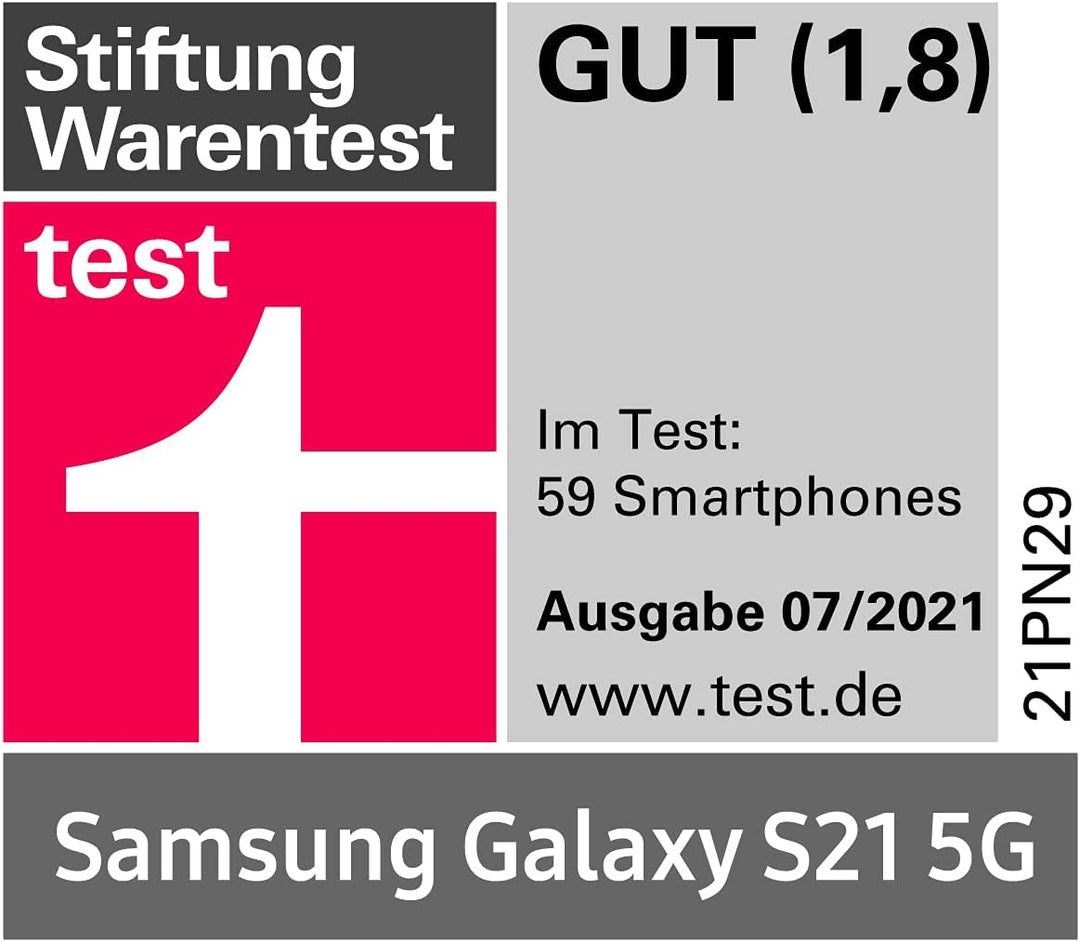 Samsung Galaxy S21 5G, Android Smartphone, Triple-Kamera, Infinity-O Display, 128 GB Speicher, leist