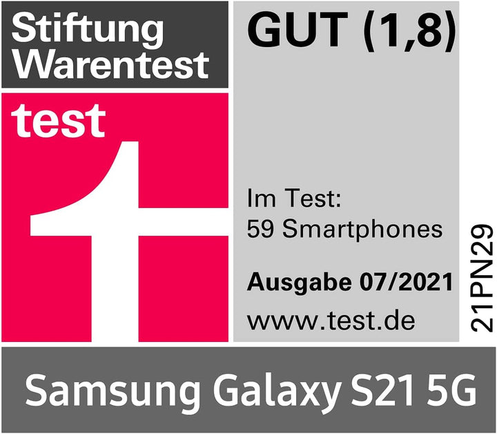 Samsung Galaxy S21 5G, Android Smartphone, Triple-Kamera, Infinity-O Display, 128 GB Speicher, leist