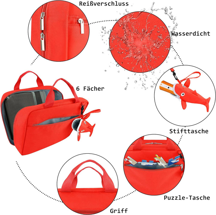 Tasche für Tiptoi Starterset, mit Tragbares Hai Hülle für Tiptoi Stift, Taschen für 10 bis zu 12 Büc