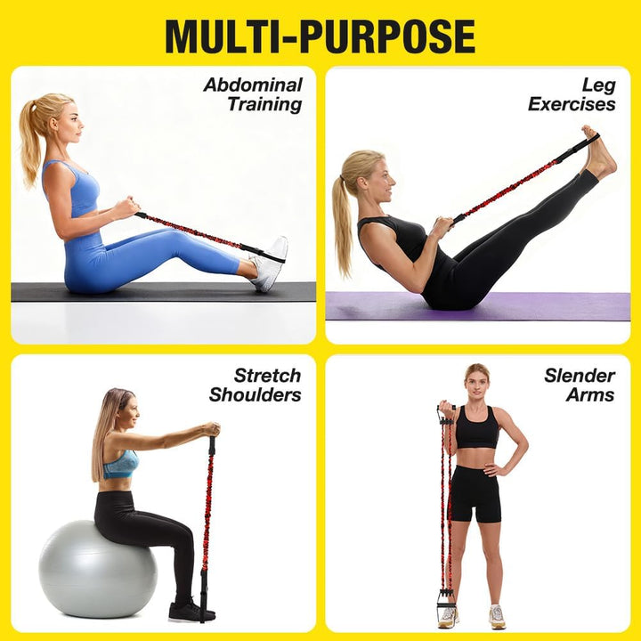 Flintronic Verstellbarer Chest Expander Fitness Widerstandsbänder mit 3 Strings o 5 Strings, Verstel