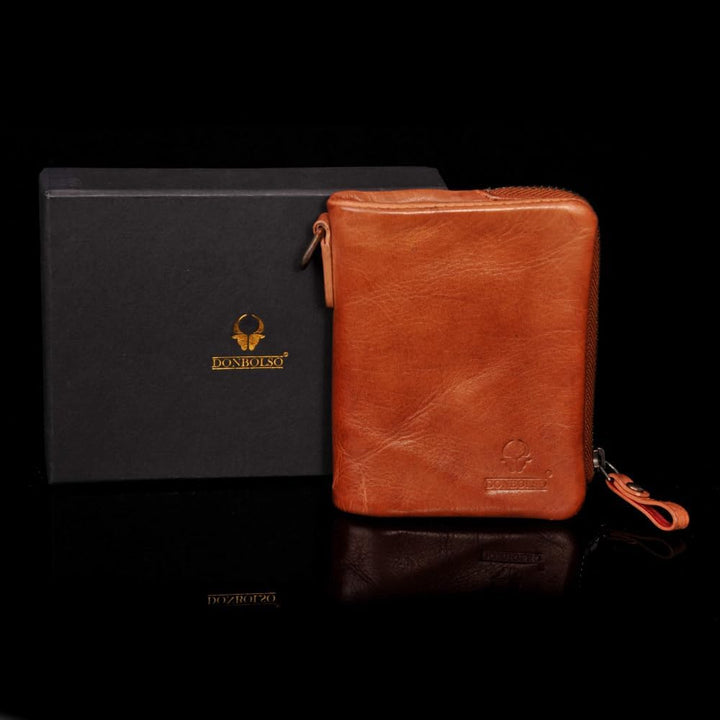 DONBOLSO® Damen Slim-Wallet Rio I Mini Ladies-Geldbörse aus Leder I 4 Kartenfächer & RFID- Schutz BZ
