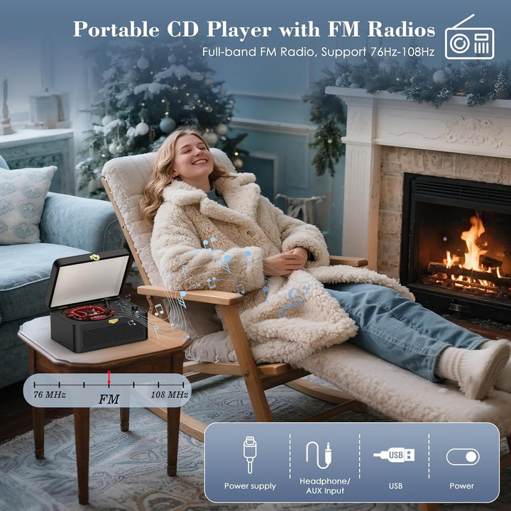 CD Player Tragbar Bluetooth: Kegaudio Radio mit CD-Player Tragbarer mit Lautsprecher Fernbedienung U