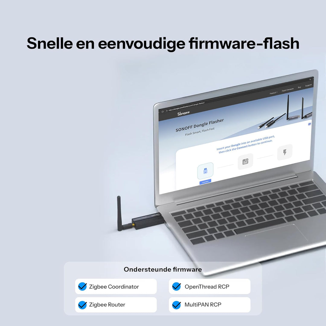 SONOFF Zigbee Gateway, ZBDongle-E 3.0 USB Dongle Plus,EFR32MG21 + CH9102F/CP2102N Zigbee USB-Stick E