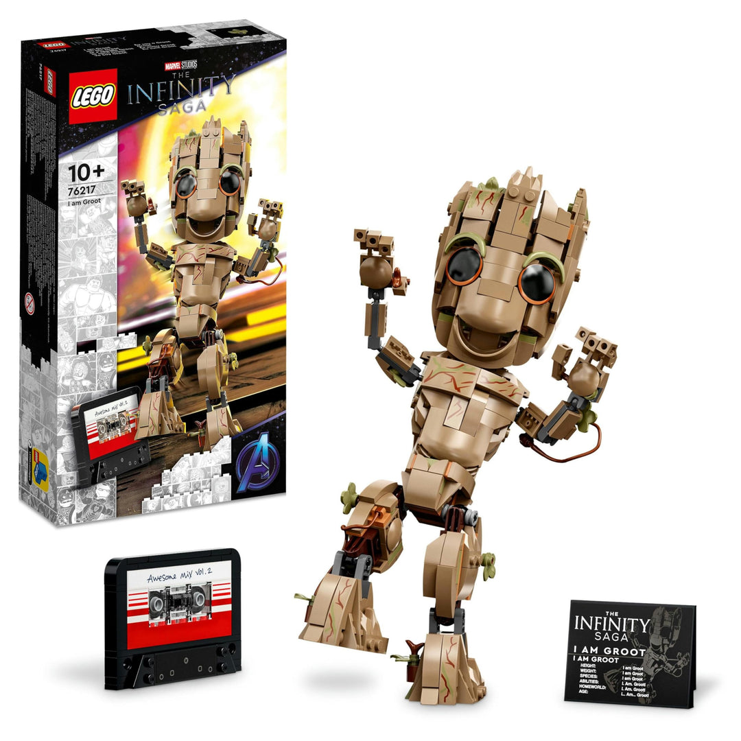 LEGO Marvel Ich Bin Groot Spielzeug zum Bauen, Set mit Baby Groot Figur aus Guardians of The Galaxy