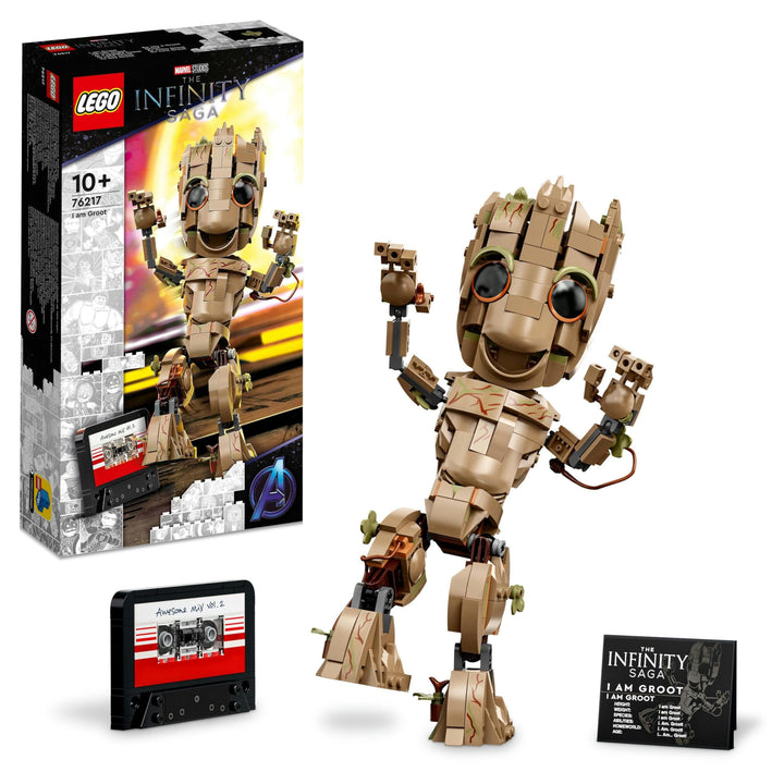LEGO Marvel Ich Bin Groot Spielzeug zum Bauen, Set mit Baby Groot Figur aus Guardians of The Galaxy