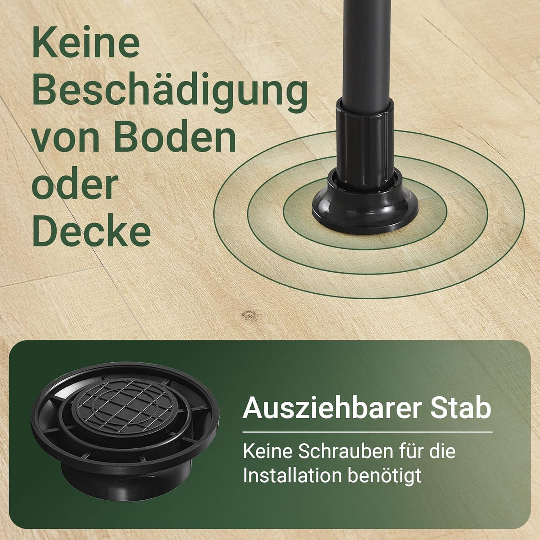SoBuy Teleskop Kleiderständer, robuster Kleiderstange, verstellbarer offener Kleiderschrank für Schl