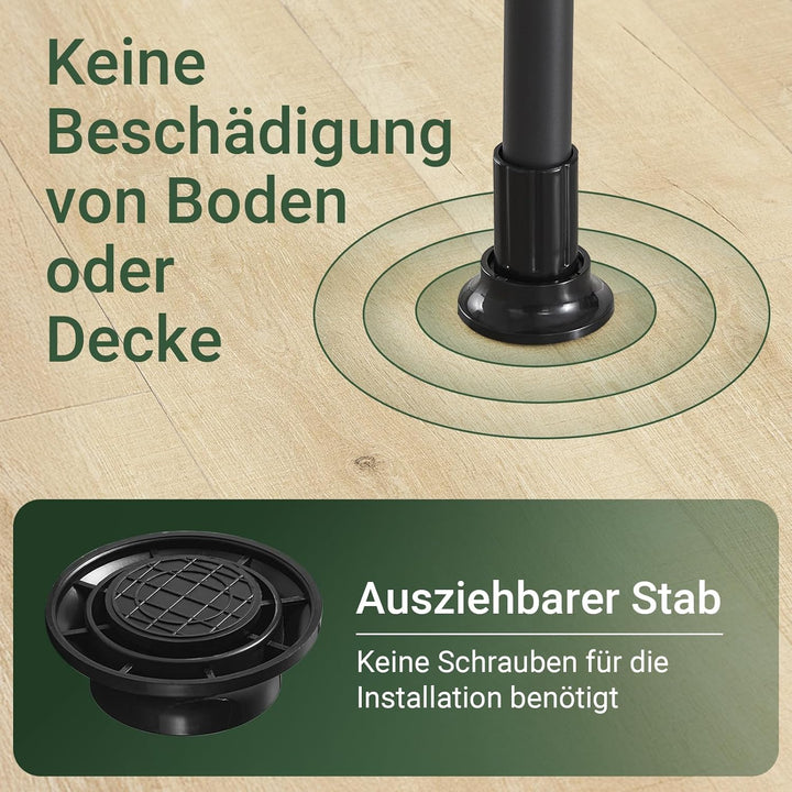 SoBuy Teleskop Kleiderständer, robuster Kleiderstange, verstellbarer offener Kleiderschrank für Schl