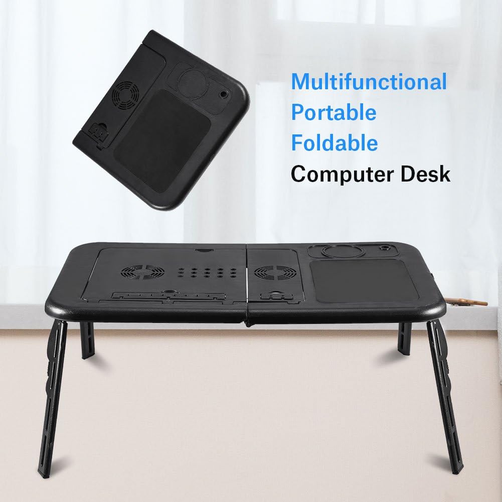 lyrlody Laptoptisch, Tisch Laptoptisch fürs Bett Tragbarer Laptop Tisch mit Verstellbarem Winkel mit