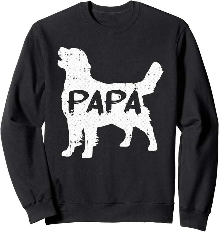 Golden Retriever Papa Dog Cute Puppy Doggie Pet Lover Dad Sweatshirt