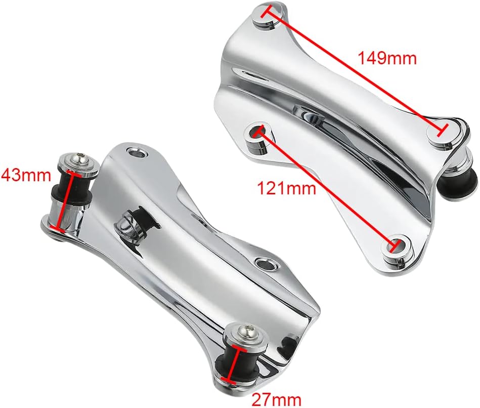 4-Punkt-Montagekit für Harley Davidson Touring Modelle 14-23 chrom