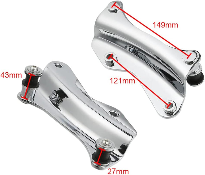 4-Punkt-Montagekit für Harley Davidson Touring Modelle 14-23 chrom