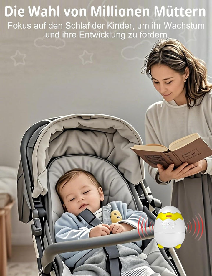 Kinderwagenschaukler- Das Original Schlafhilfe für Baby, 5 Einstellbare Schaukelintensitäten, USB-C