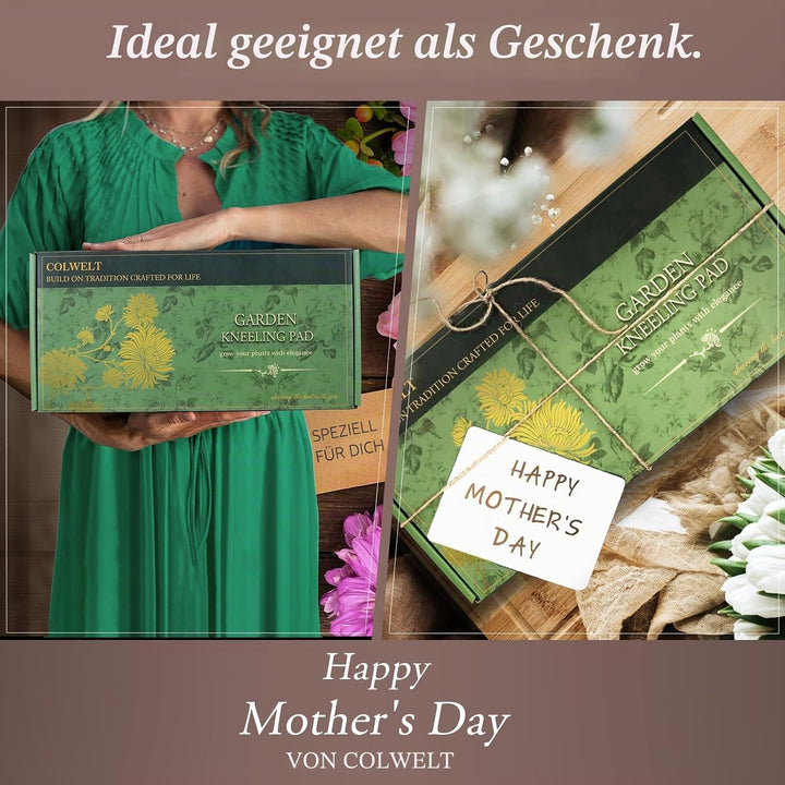 Colwelt Kniekissen Garten Set, 3-teilig, Kniekissen für Gartenarbeit mit Elegantem Muster, Bezaubern