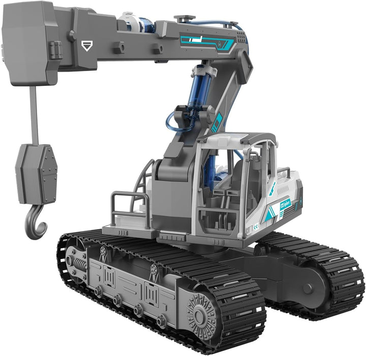 Revell 3in1 Baggerbausatz I Hydraulischer Bagger, Kran und Holzlader I 177 Teile I Mechanischer Kett