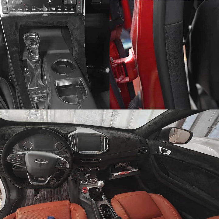 Mikrofaserstoff Selbstklebend für Cockpit,Wildleder Optik Kunstleder,Kunstleder Wildleder Optik Stre