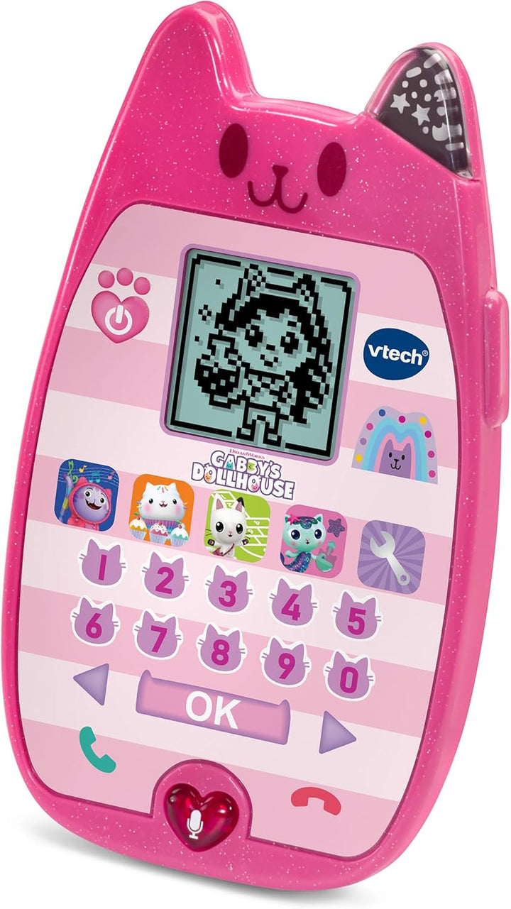 VTech Gabby's Dollhouse Lernhandy – Spielzeugtelefon mit den Originalstimmen von Gabby und Panda Pfö