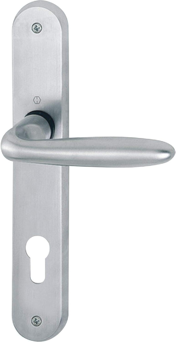 HOPPE Drückergarnitur VERONA - auf Schild PZ 88, Messing verchromt matt, PZ 88, Messing verchromt ma