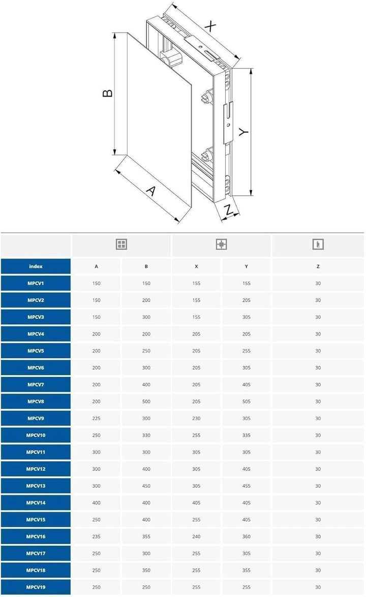 Armar Trading LTD Solarziegel Mauer Zugang zum Schild von 250x300mm Tür hatch magnetische Inspektion