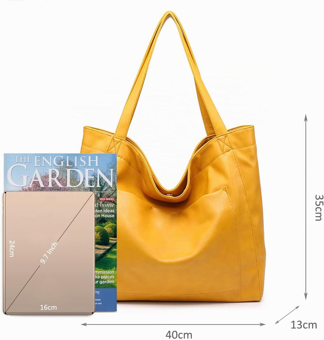 NICOLE &amp; DORIS Handtasche Damen Gross Shopper Tasche Casual Schultertasche Weiche Leder Tragetasche