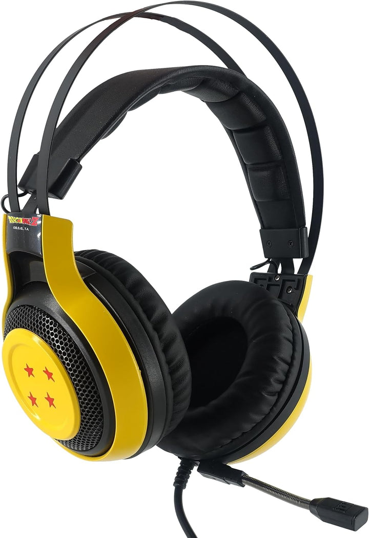 TEKNOFUN Dragon Ball Z Gaming Kopfhörer mit Mikrofon, Gelb