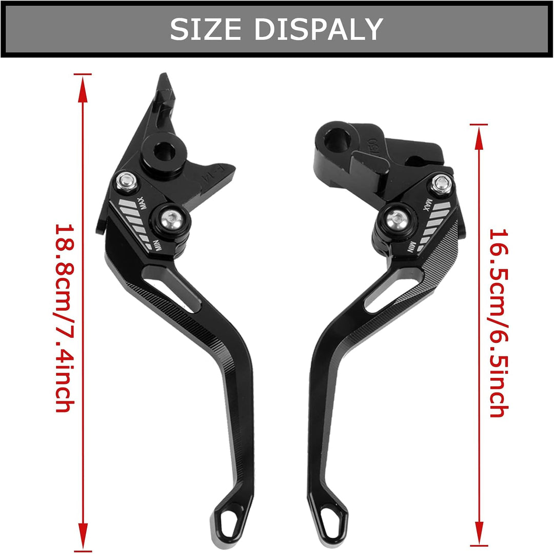 psler 5D Rautenbremskupplungshebel für Kawasaki Z750 (Not Z750S model) 2004-2006 (Schwarz) Schwarz K
