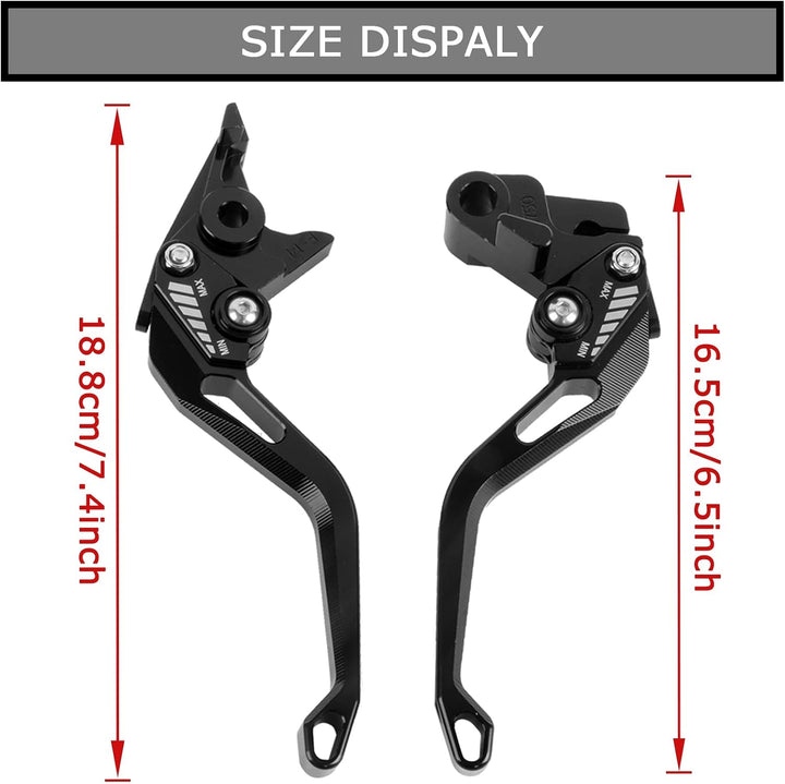 psler 5D Rautenbremskupplungshebel für Kawasaki Z750 (Not Z750S model) 2004-2006 (Schwarz) Schwarz K
