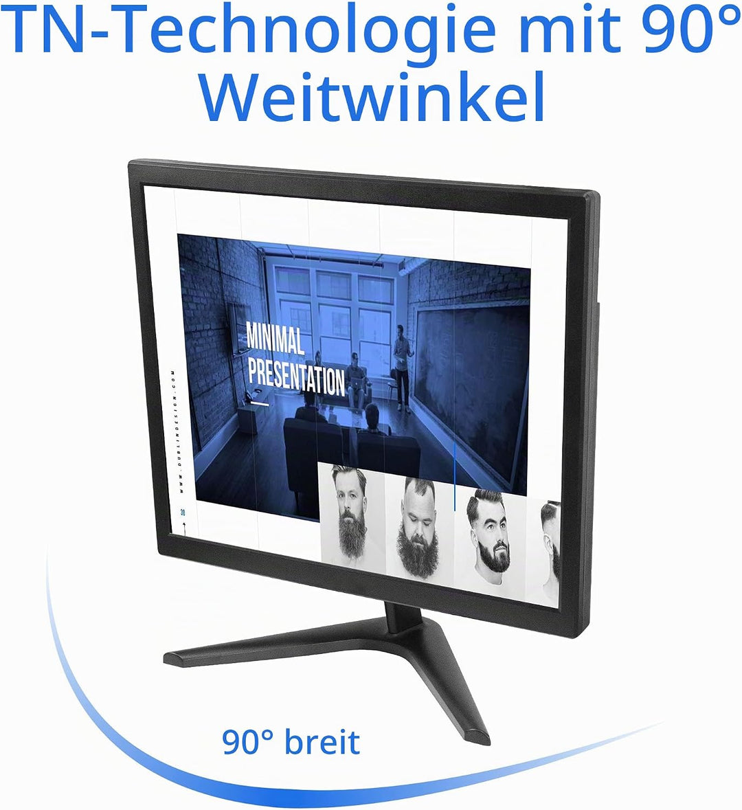 Thinlerain 17 Zoll PC Monitor 1280 x 1024 LED Screen 4:3 (60Hz, 5ms Response Time, Built-in Speaker)