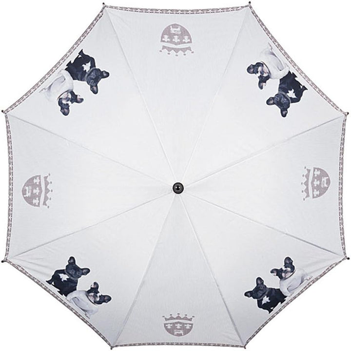 VON LILIENFELD Regenschirm Französische Bulldoggen Auf-Automatik Stockschirm Hund Stabil