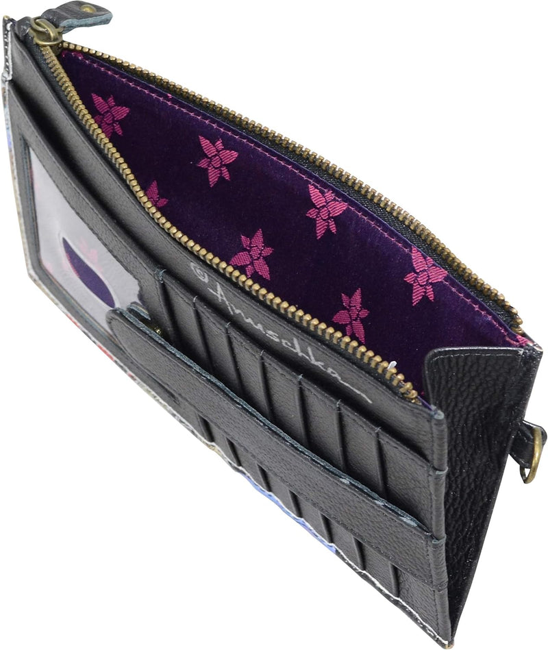 Anuschka Handbemalte Organizer Clutch mit Handschlaufe aus echtem Leder RFID-Schutz High Roller, Hig