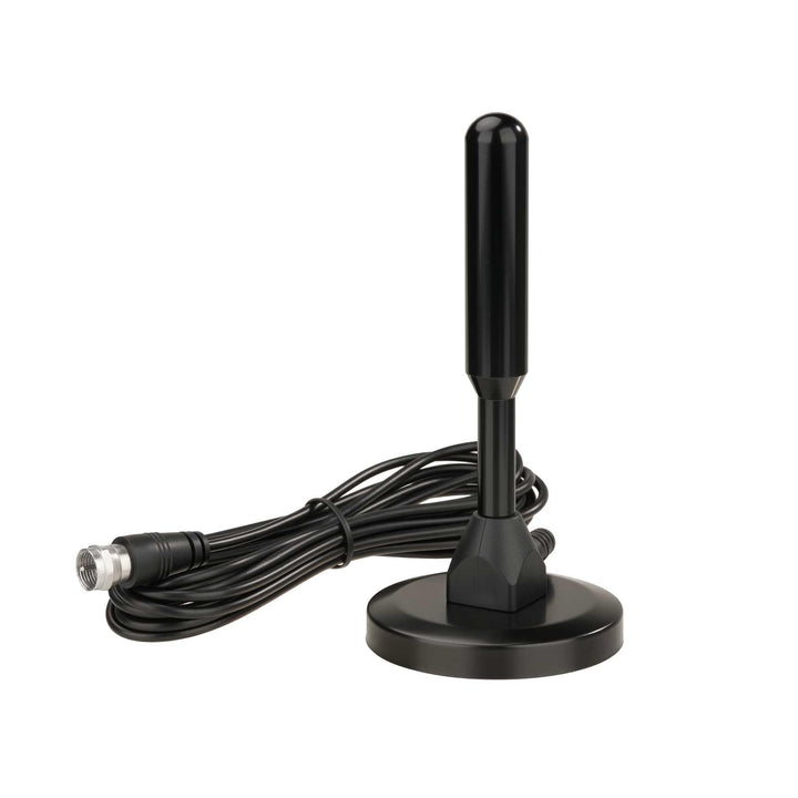 Superbat FM UKW Radio Antenne mit Magnetfuss & 3m Verlängerungskabel | F-Stecker + 3 Adapter | Kompa