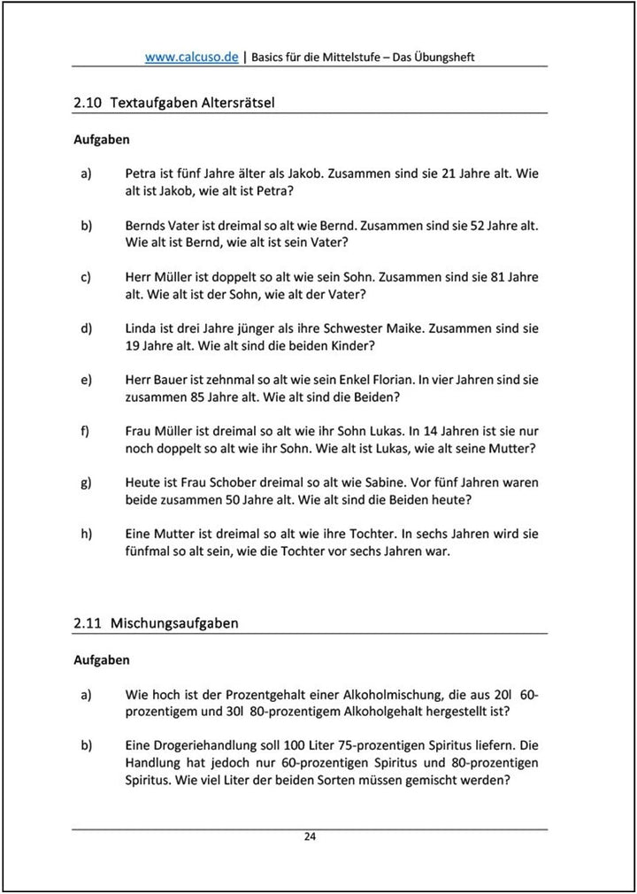 Mathe ohne Angst. Basics für die Mittelstufe - Übungsheft Mathematik von der 7. bis 10. Klasse