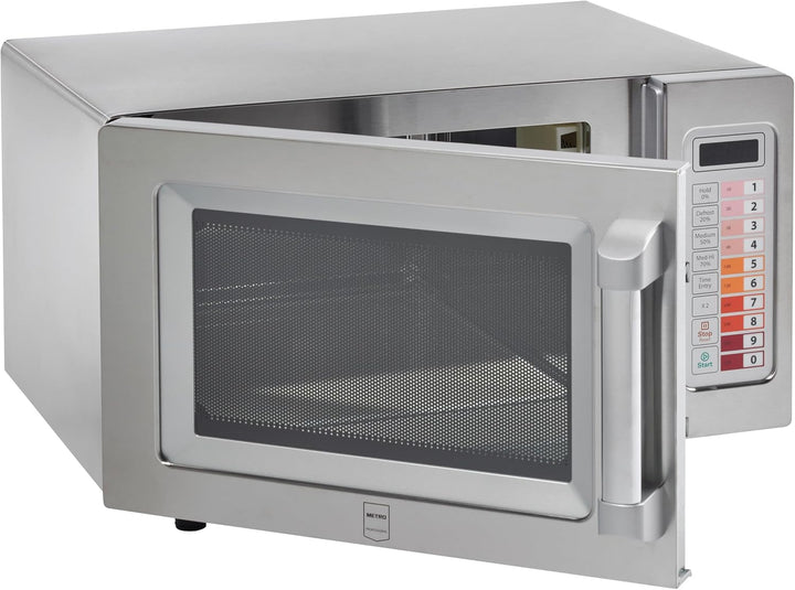 METRO Professional Mikrowelle GMW1125, Edelstahl, 51.1 x 43.2 x 31.1 cm, 25 L, 100 Programme, 60-Min