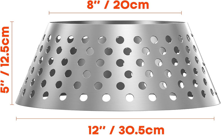 onlyfire Edelstahl Holzkohlekorb mit Hohlen Löchern für Weber 57/67CM Kugelgrill und Weber WSM Koche