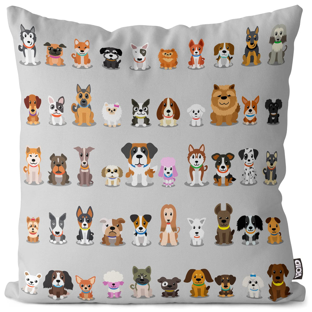 VOID Hundewelpen Gang grau Kissenbezug Kissenhülle Sofakissen Kissen Deko Outdoor-Kissen Dekokissen,