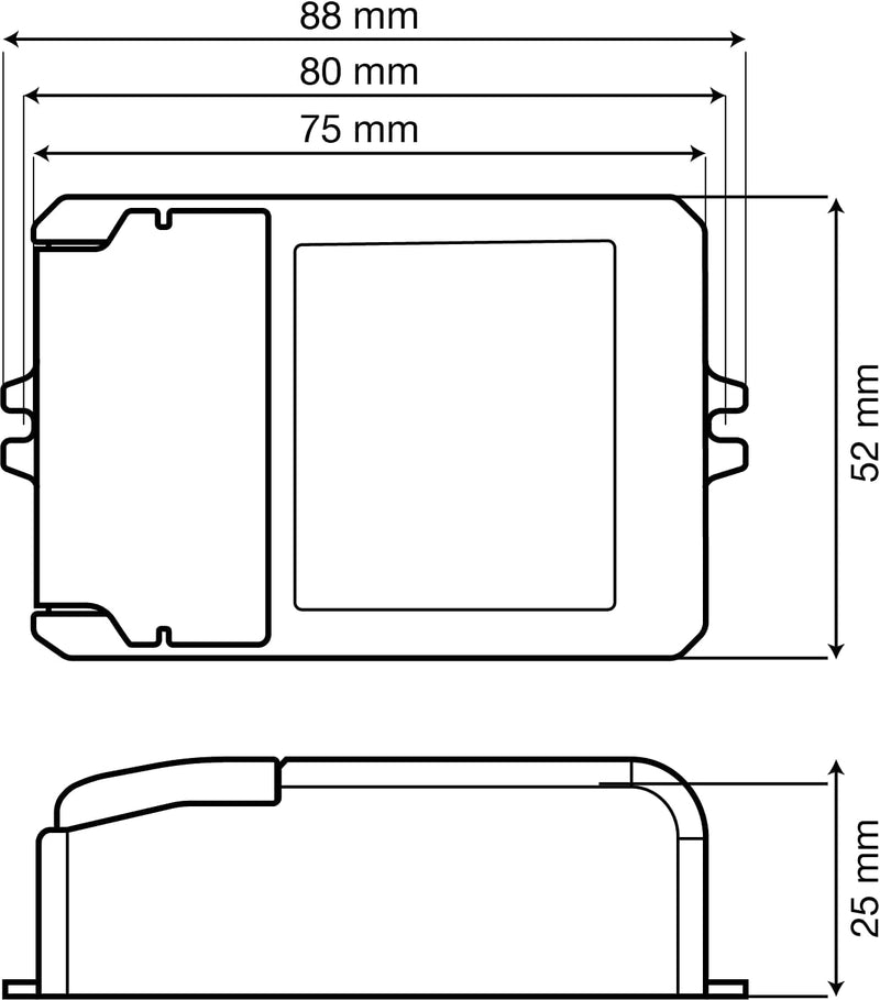illuburg LED Trafo Dimmbar Dali Push 350mA - 700mA Ausgang Einstellbar 12W Flickerfree LED Netzteil