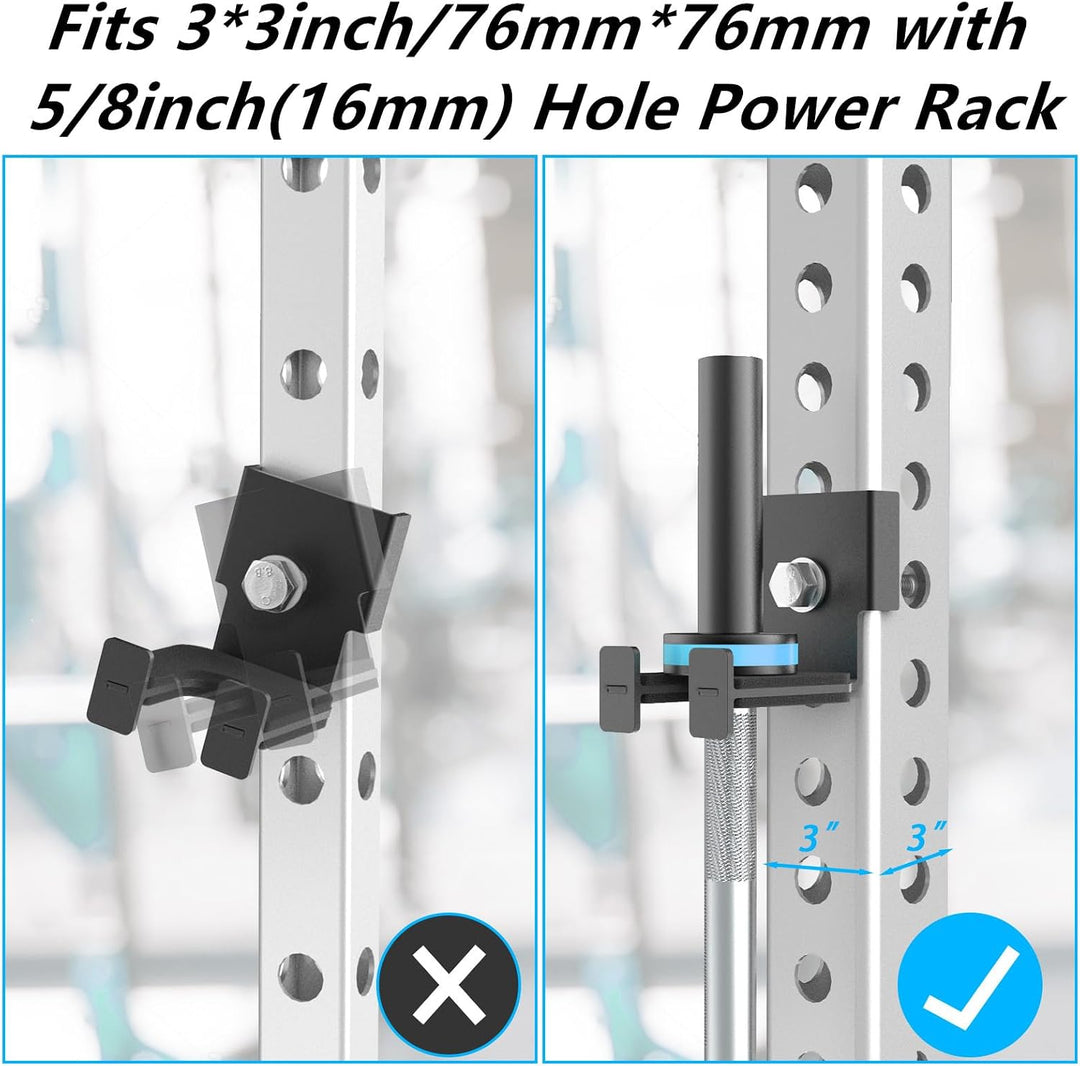 J Bryant Langhantelhalter für 3x3 &amp; 2x3 Power Racks - Ohne Bohren, Robuste Stahlstangenaufbewahrung