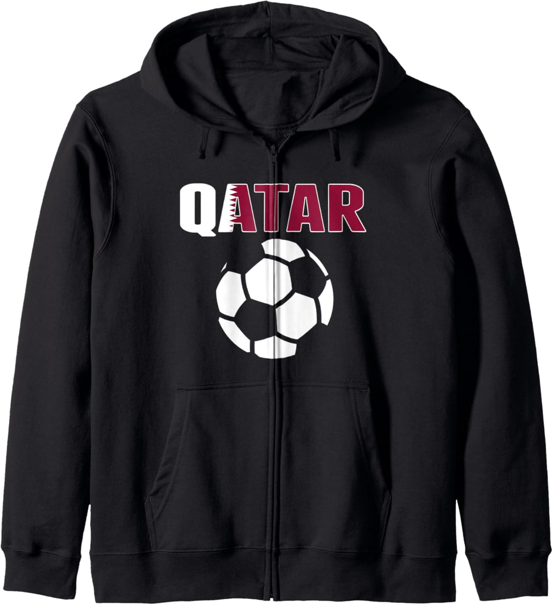 Proud Qatar Soccer Fans Jersey Support Qatari Fussball Sport Kapuzenjacke