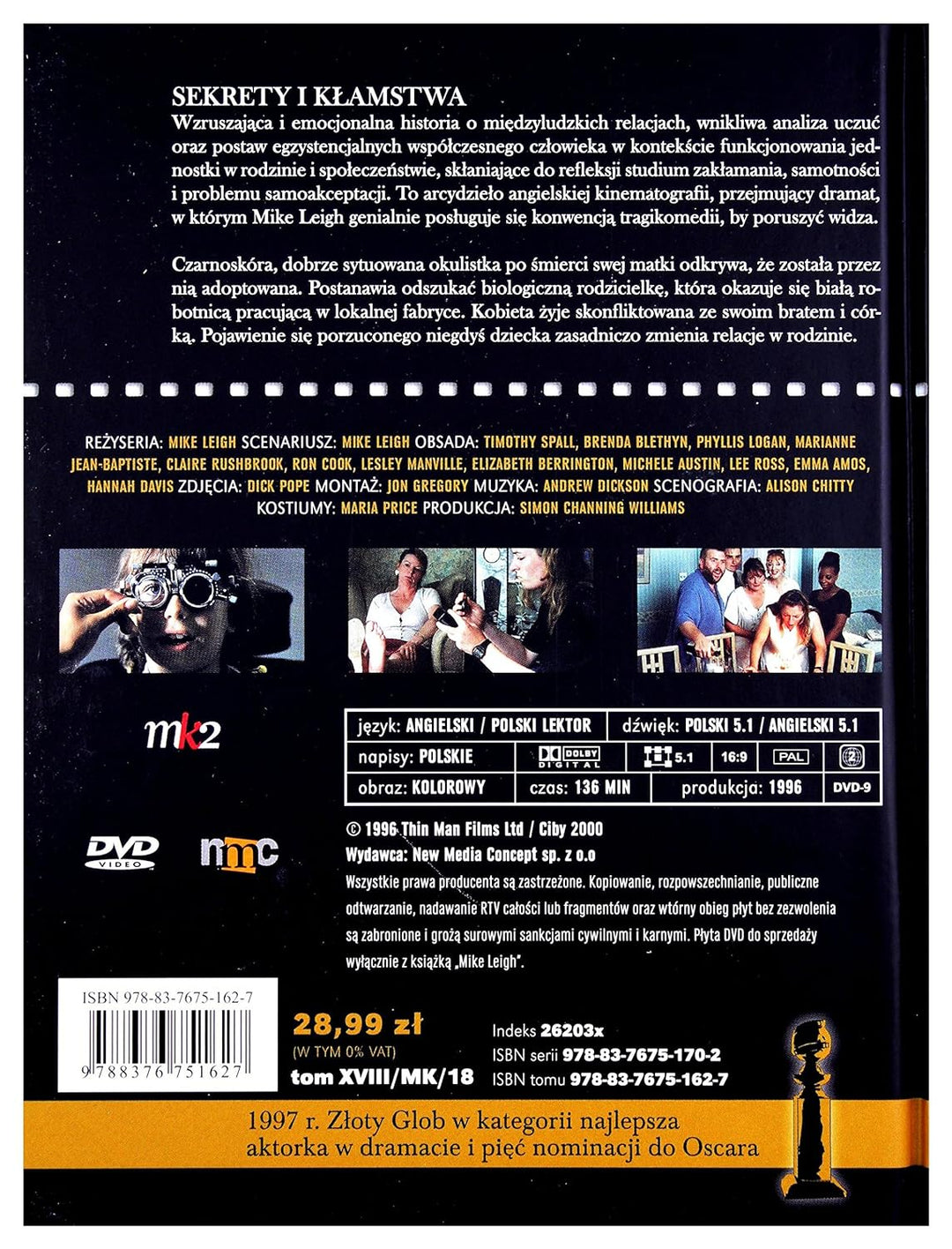 Sekrety i kłamstwa / Secrets & Lies [DVD + Książką] [PL Import], DVD
