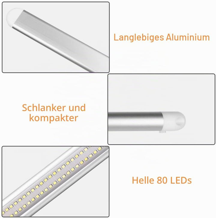 URAQT 80 LED Innenbeluchtung, 2 Stück 12V LED Leiste 1200LM 8W DC LED Innenlichtleiste Mit 2 Verläng