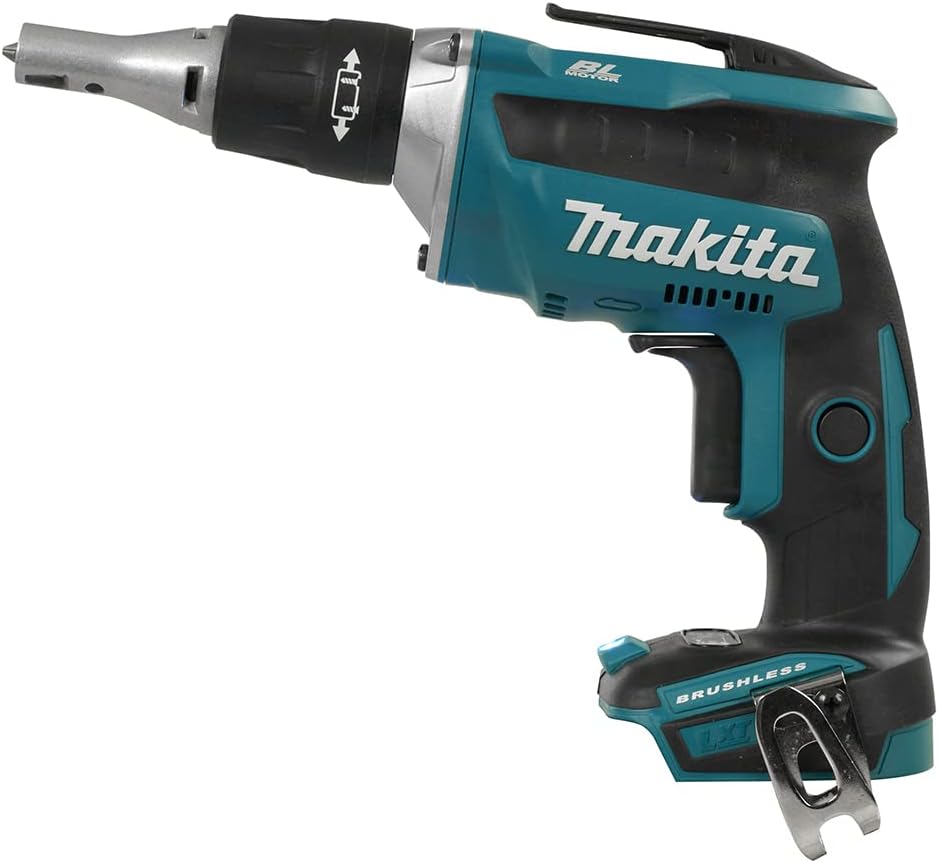 Makita DFS452Z Akku-Trockenbauschrauber (ohne Akku/Ladegerät, 490 W, 18 V) & Knauf Schraubvorsatz mi