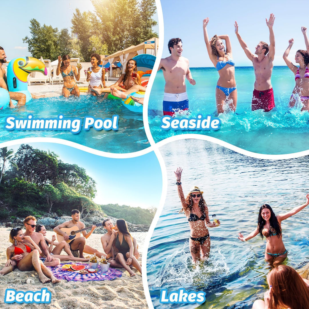 XL Luftmatratze Pool, 2 Stück Pool Zubehör Wasserhängematte, 4 IN 1 Luftmatratze Wasser Pool Spielze