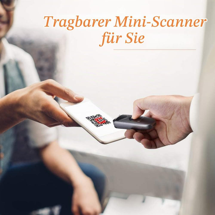 Eyoyo Mini 2D Bluetooth Wireless Barcode Scanner, with Upgraded Scanning Sensor Portable 1D QR Code