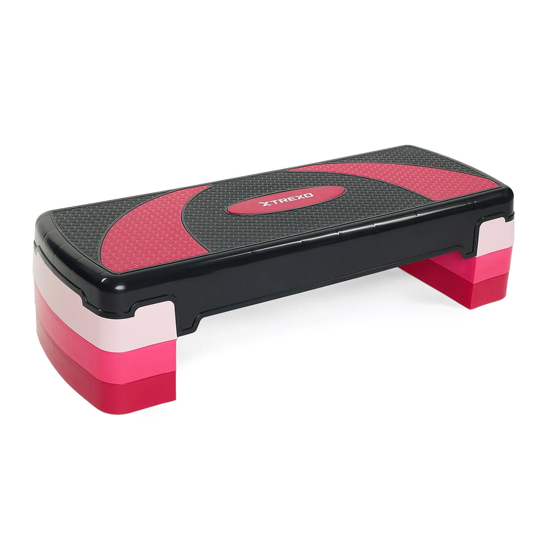 TREXO Aerobic Step 78 x 30 cm Für Cardio- und Fitnesstraining Höhenverstellbar 10-20 cm Langlebig au