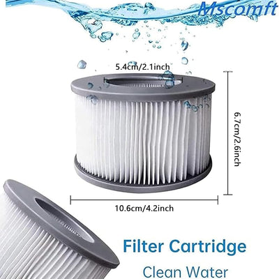 Mscomft Ersatzfilter für MSPA Whirlpool Ersatz Filter Filterkartusche Wasserfilter,Filter für Whirlp