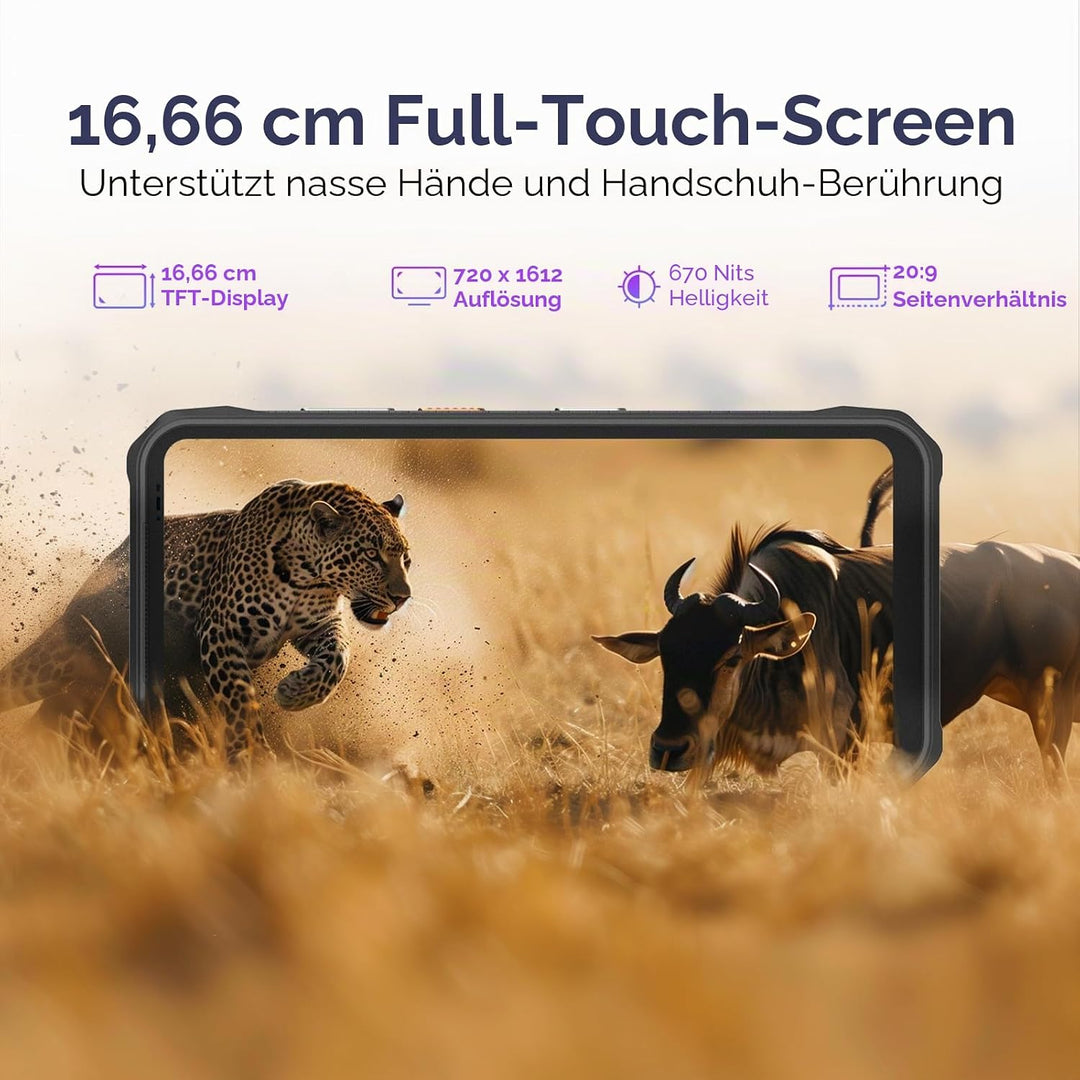 Android 14 Barcode Scanner H68T - Zebra SE4710 Scan-Engine Mobil PDA, 8GB+128GB IP68 Robustes Datent