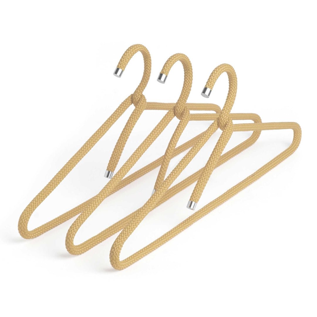 Peppermint Products Rope Hanger | 3er Textil-KLEIDERBÜGEL-Set aus Seil | Rutschfester Designer-Bügel