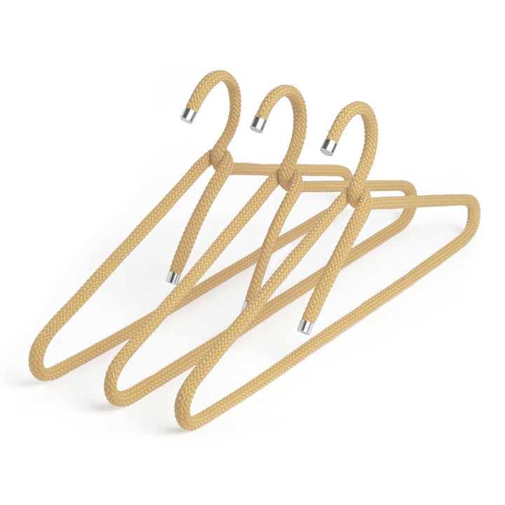 Peppermint Products Rope Hanger | 3er Textil-KLEIDERBÜGEL-Set aus Seil | Rutschfester Designer-Bügel