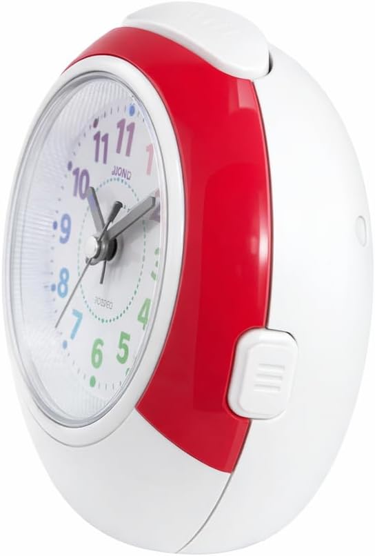 Atlanta Kinderwecker ohne Ticken mit Lernzifferblatt Licht Snooze Quarzwecker - 2147/17 (Rosa/Weiss)
