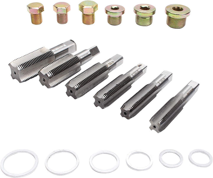 CCLIFE 114tlg Ölwanne Gewindereparatur Ölblassschraube Reparatursatz M13 x 1,25 | M13 M15 M17 M20 M2