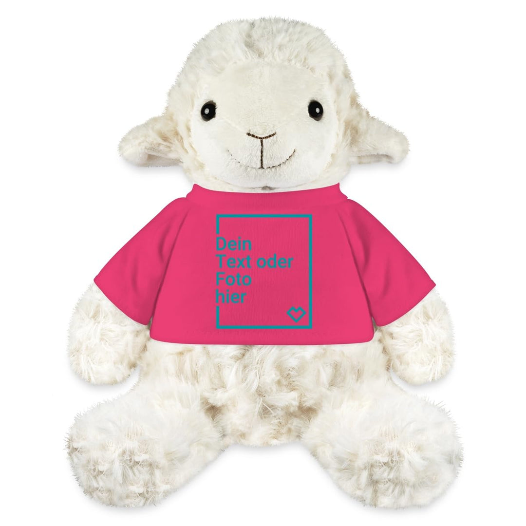 Spreadshirt Personalisiertes Kuscheltier Schaf Mit Foto Oder Wunschtext | Plüschschaf Annika Selbst